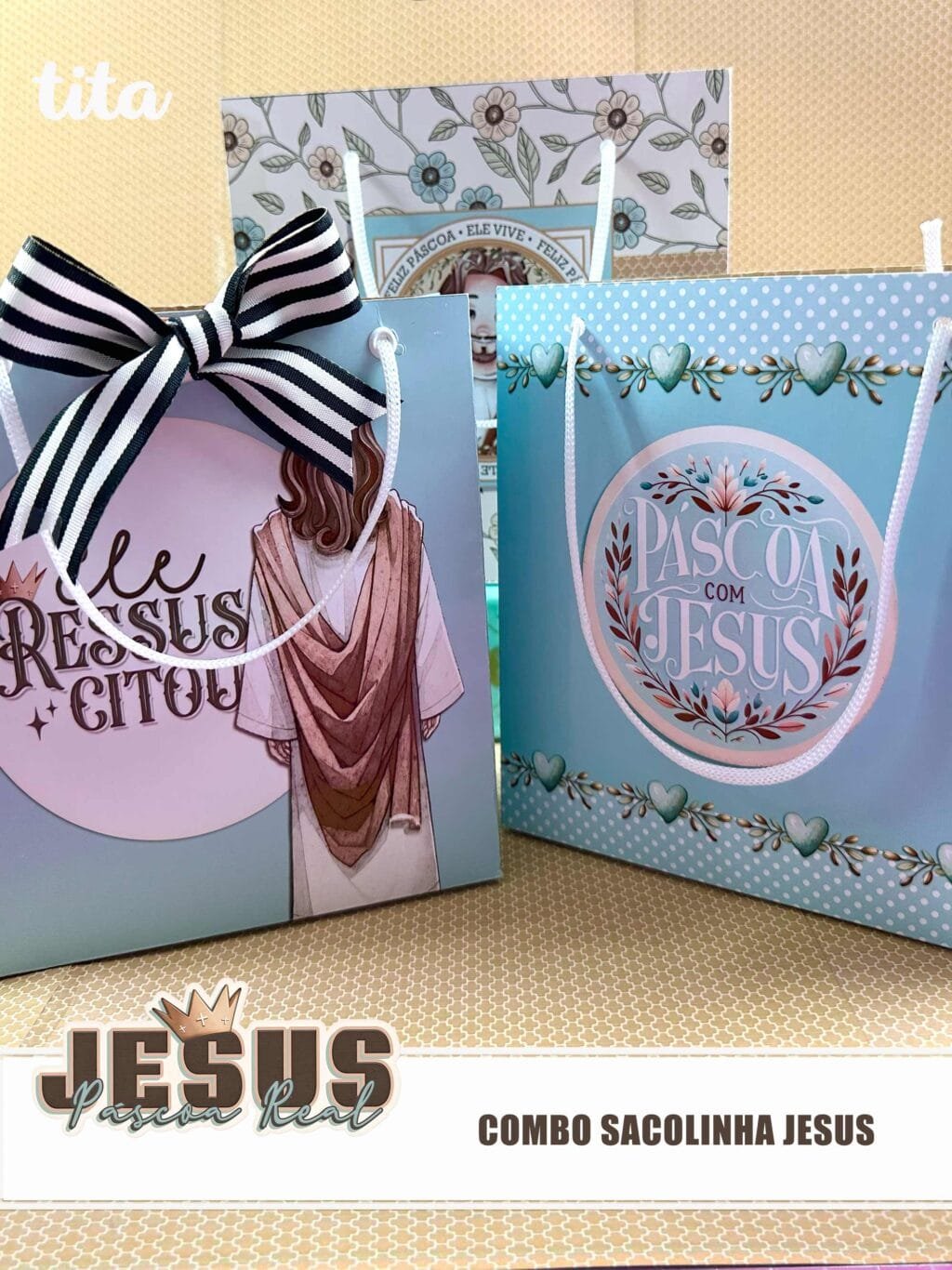 Jesus Páscoa Real - Combo Sacolinhas Jesus (Tita) - Imagem 1