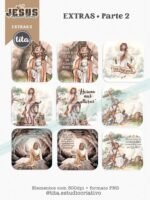 Jesus Páscoa Real - Combo 2 Ilustrações e Papéis (Tita) - Imagem 2