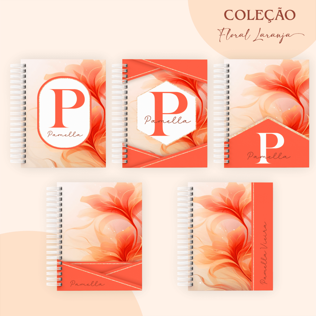 COMBO Floral Laranja 2024 – 5 Modelos (Pamella) - Imagem 1