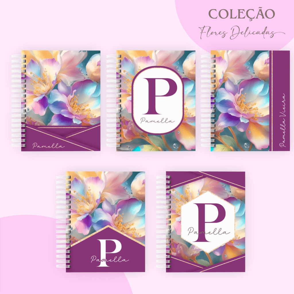 COMBO Floral Roxo 2024 – 5 Modelos (Pamella) - Imagem 1