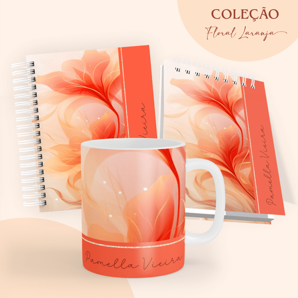 COMBO Floral Laranja 2024 – 5 Modelos (Pamella) - Imagem 3