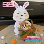 Coelho com Cesta de Páscoa (Dicas de Papeleira) - Imagem 2