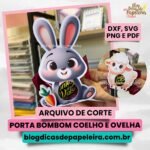 Porta Bombom Coelho e Ovelha - Páscoa (Dicas de Papeleira)