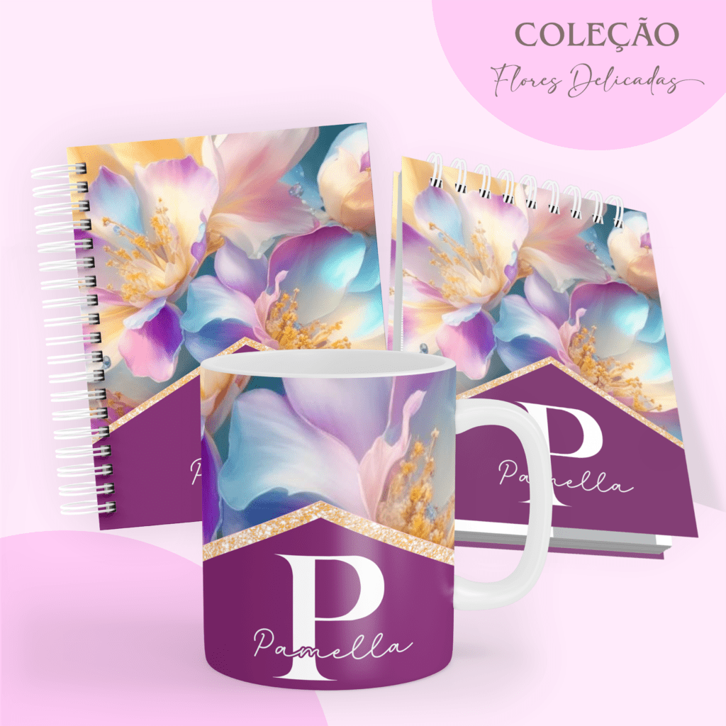 COMBO Floral Roxo 2024 – 5 Modelos (Pamella) - Imagem 5