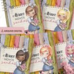 5 Capas Universitário e A5 - Coleção Meninas (Bicho Papel)