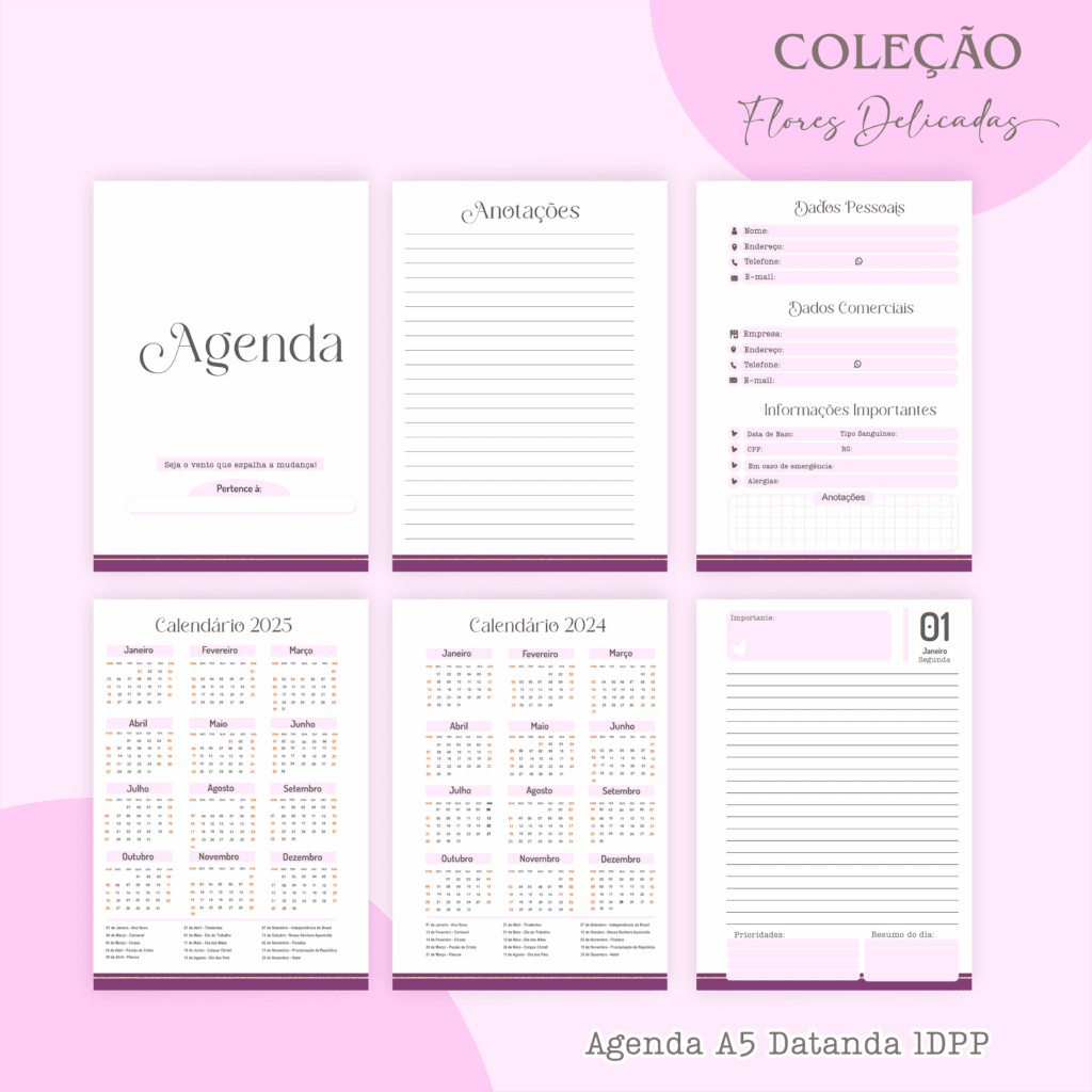 COMBO Floral Roxo 2024 – 5 Modelos (Pamella) - Imagem 8