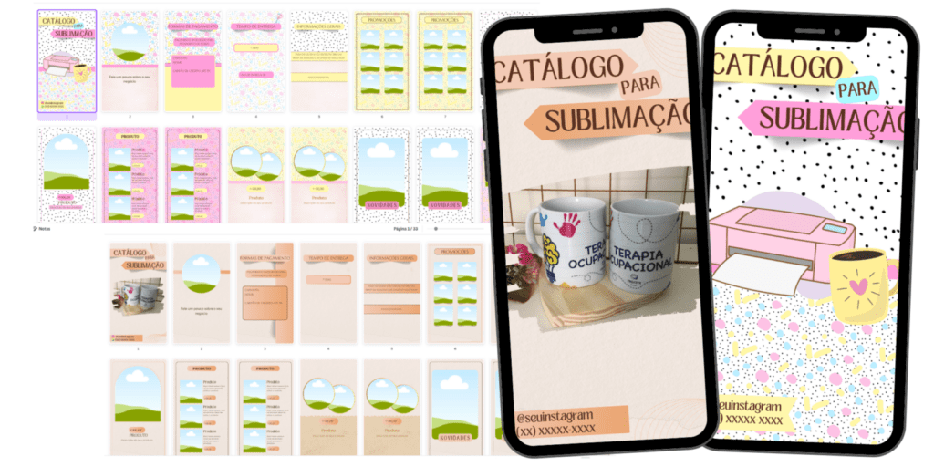 Catálogo Editável Canva + Aulas - Coleção Sublimação - Imagem 1