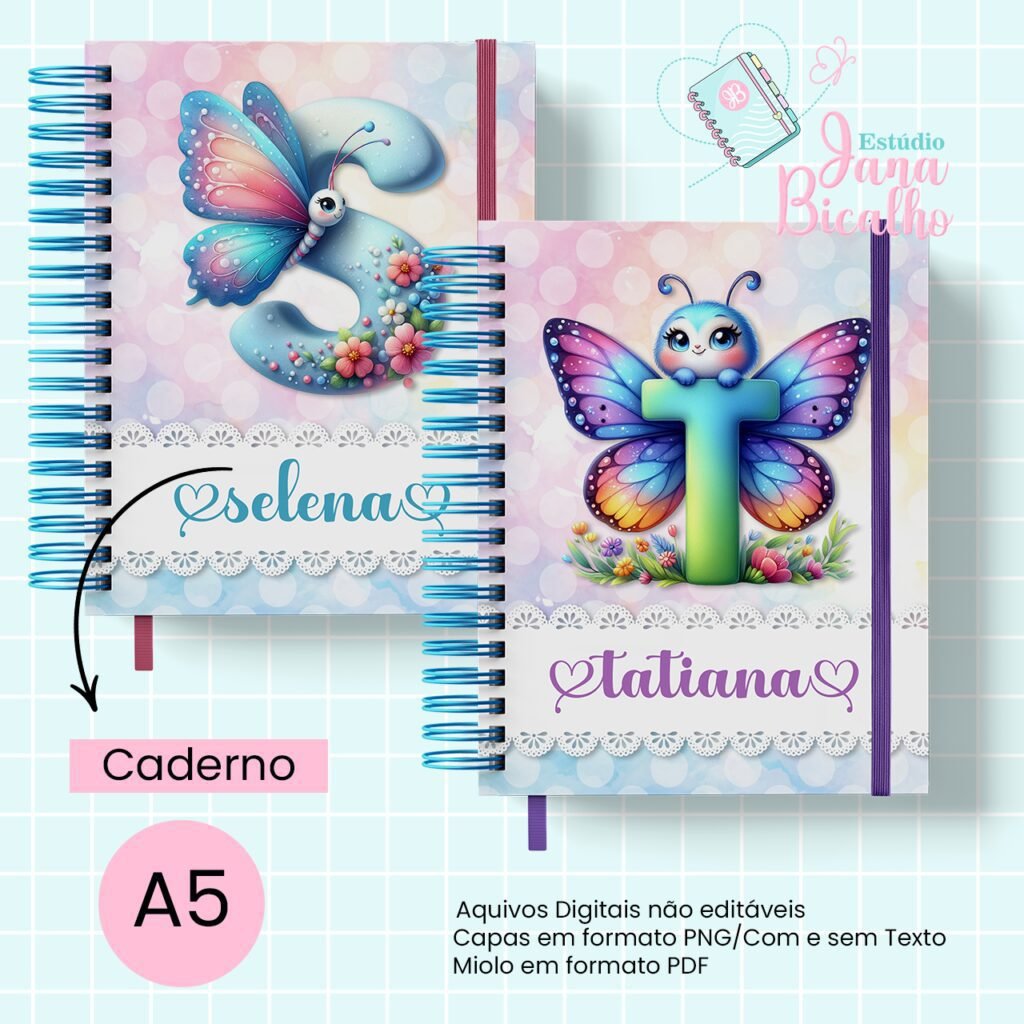 Caderno A5 Alfabeto Butterfly (Jana Bicalho) - Imagem 6