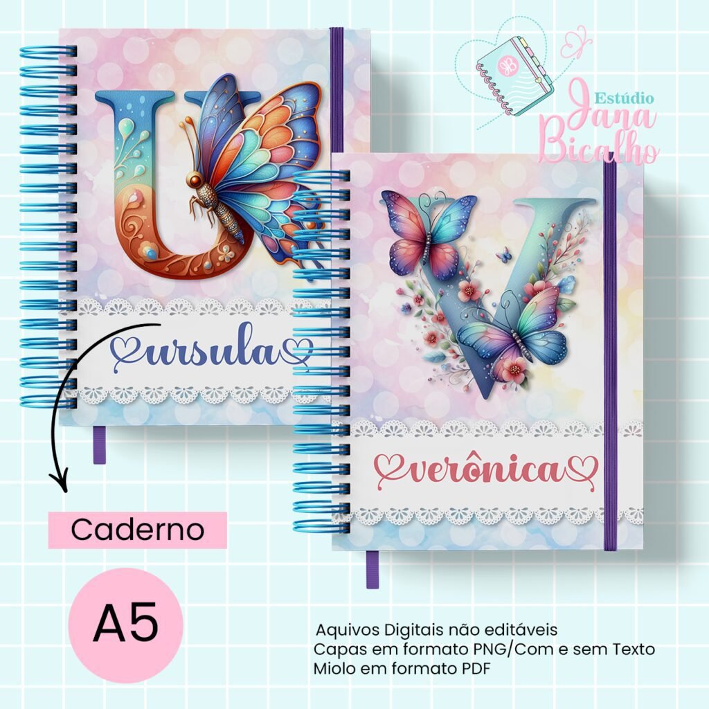 Caderno A5 Alfabeto Butterfly (Jana Bicalho) - Imagem 16