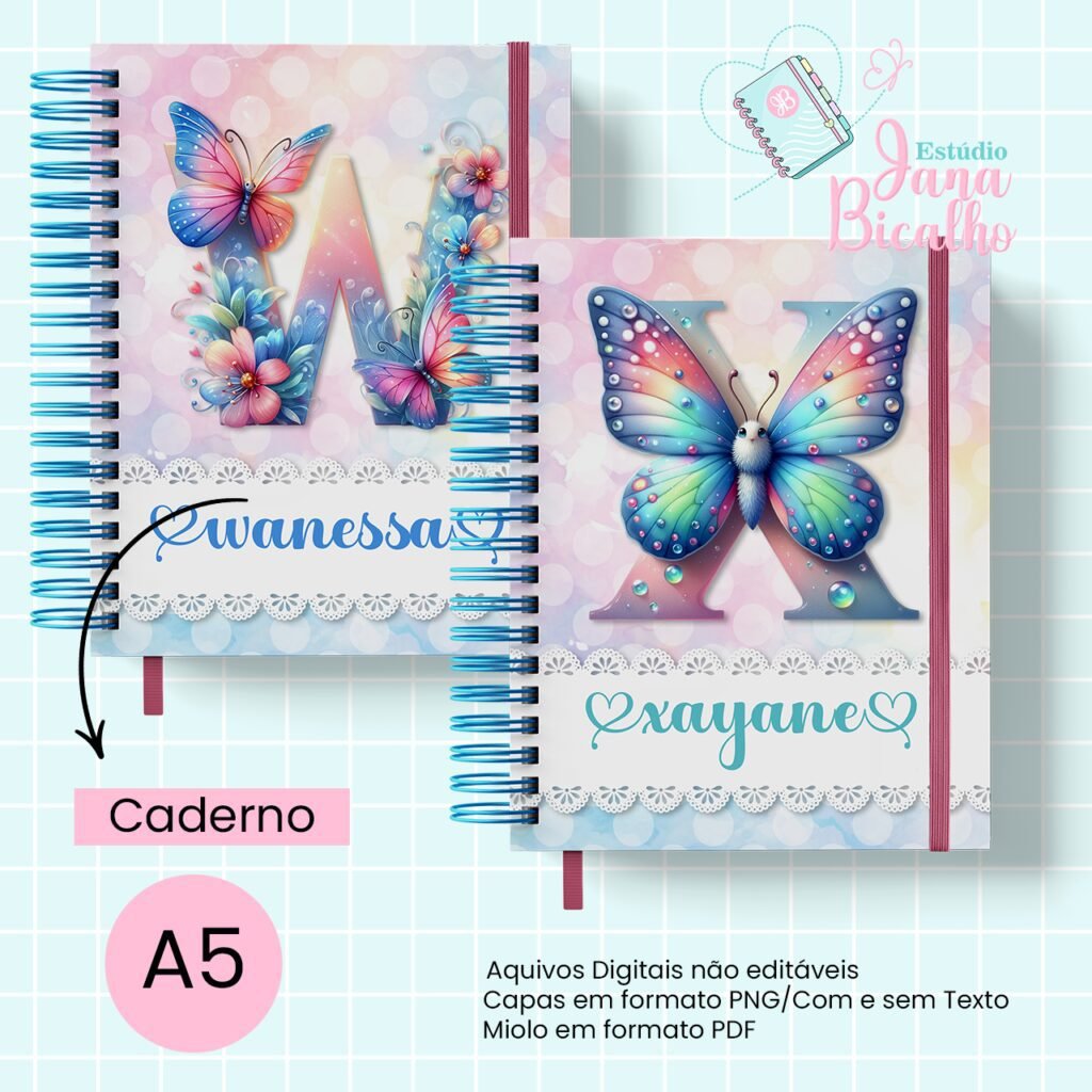 Caderno A5 Alfabeto Butterfly (Jana Bicalho) - Imagem 2