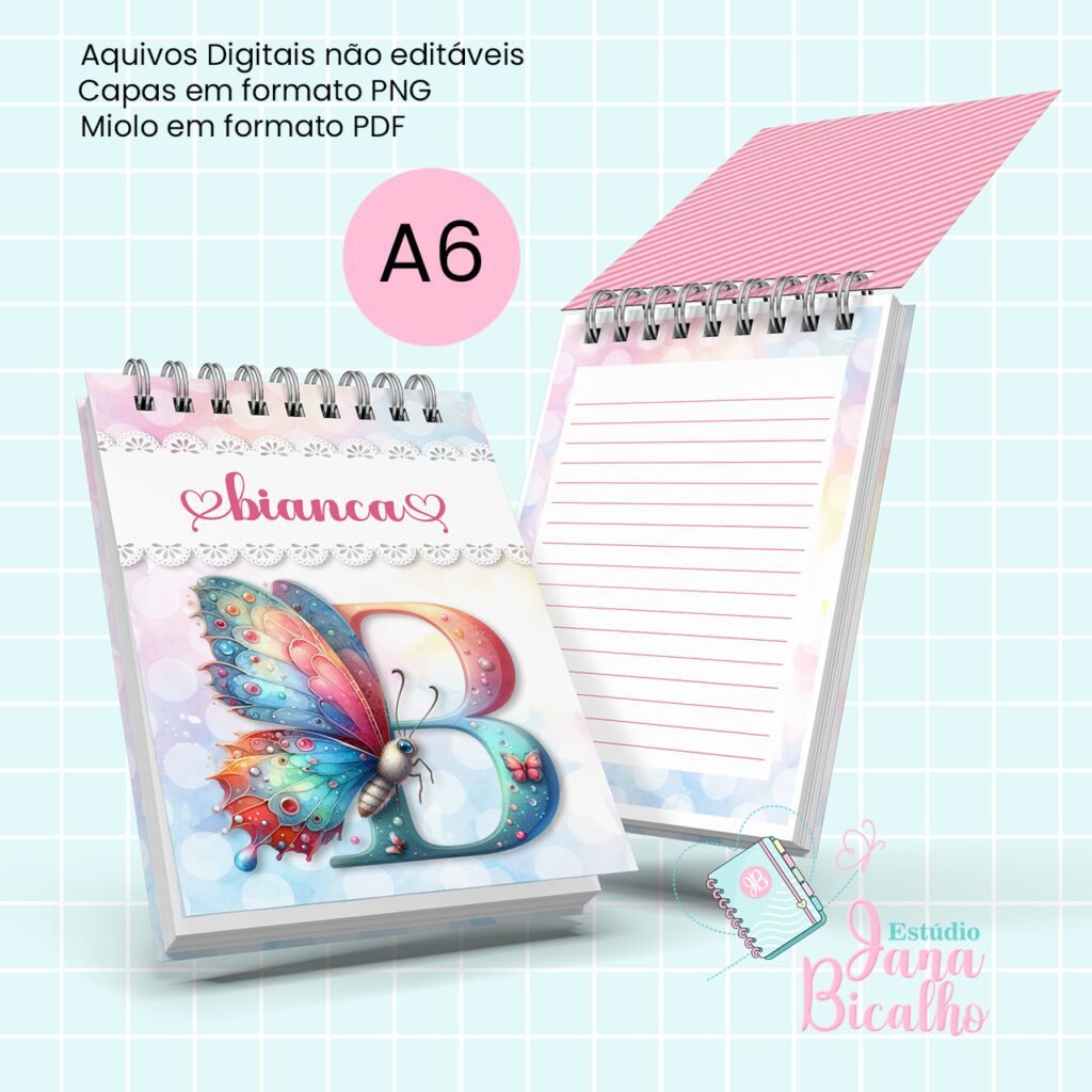 Bloquinho A6 Alfabeto Butterfly (Jana Bicalho) - Imagem 15