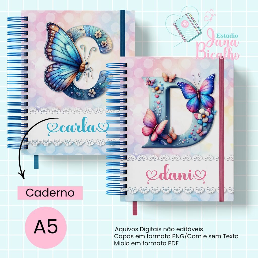 Caderno A5 Alfabeto Butterfly (Jana Bicalho) - Imagem 11