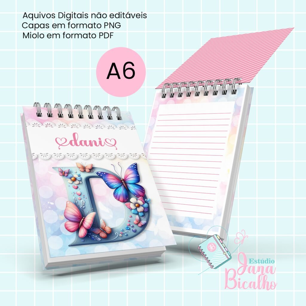 Bloquinho A6 Alfabeto Butterfly (Jana Bicalho) - Imagem 18