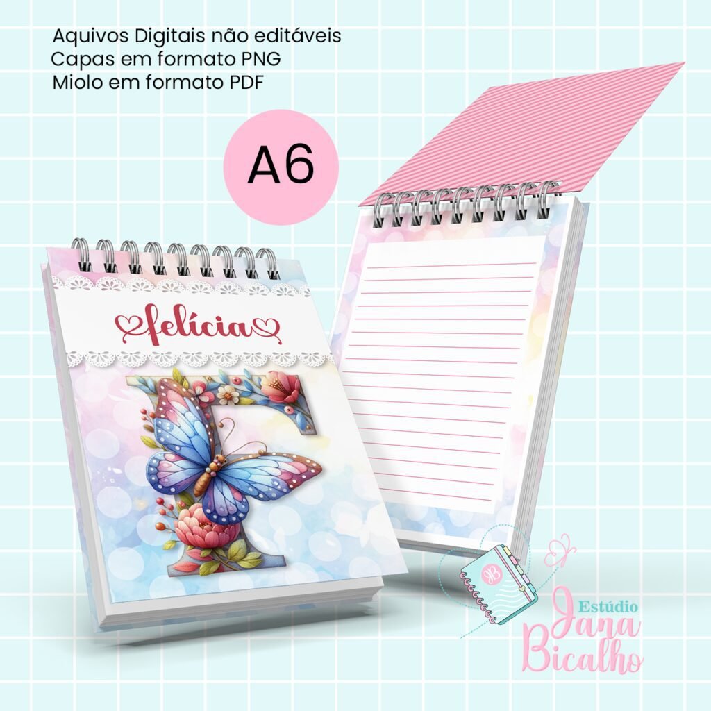 Bloquinho A6 Alfabeto Butterfly (Jana Bicalho) - Imagem 11