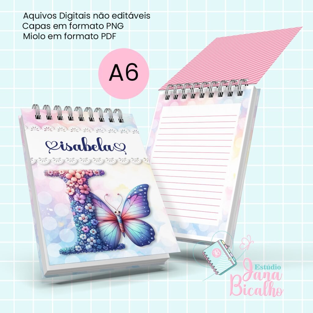 Bloquinho A6 Alfabeto Butterfly (Jana Bicalho) - Imagem 7