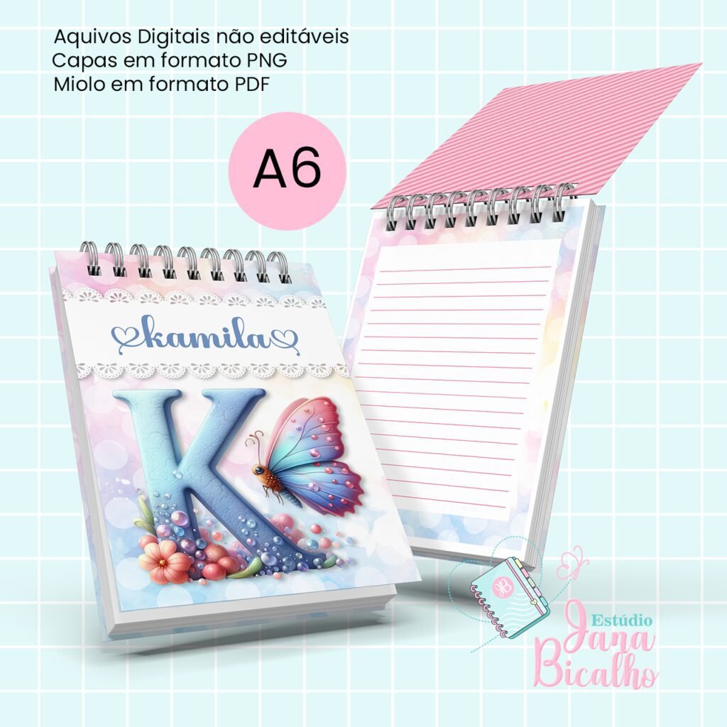Bloquinho A6 Alfabeto Butterfly (Jana Bicalho) - Imagem 12