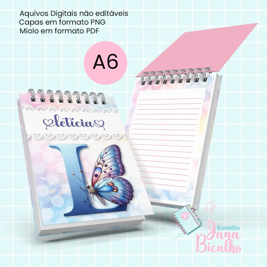 Bloquinho A6 Alfabeto Butterfly (Jana Bicalho) - Imagem 16
