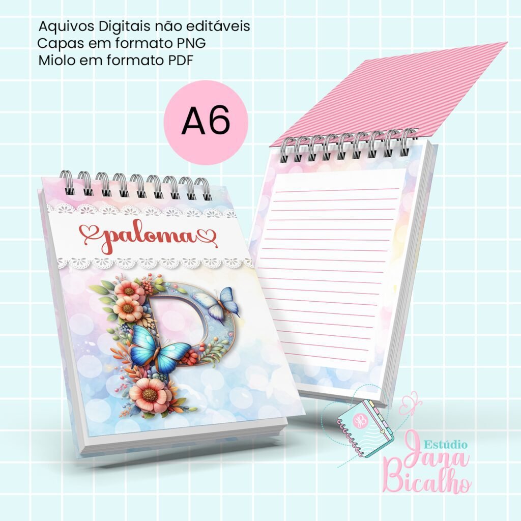 Bloquinho A6 Alfabeto Butterfly (Jana Bicalho) - Imagem 8