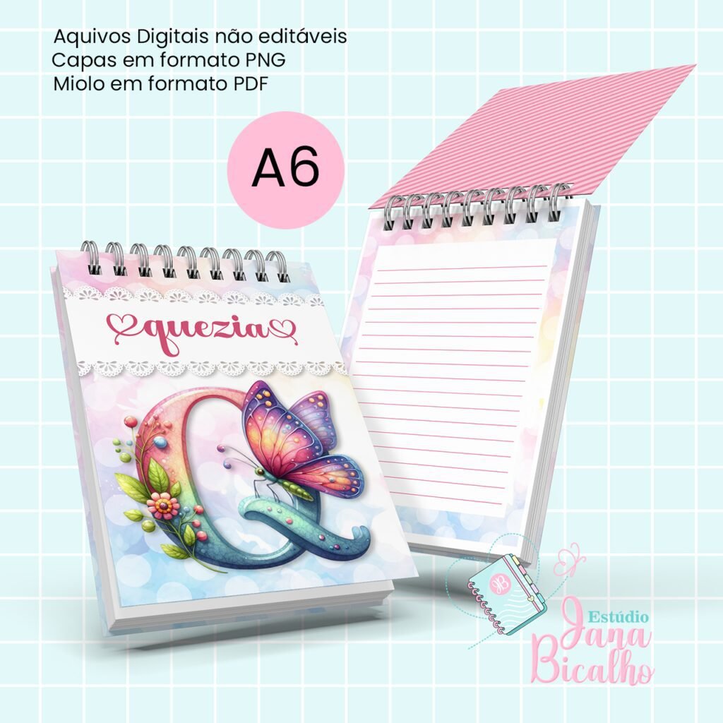 Bloquinho A6 Alfabeto Butterfly (Jana Bicalho) - Imagem 2