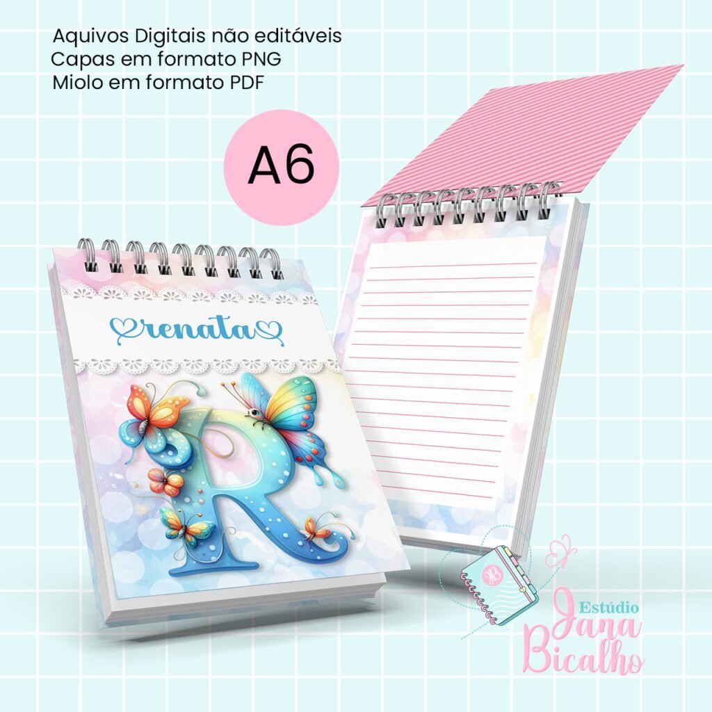 Bloquinho A6 Alfabeto Butterfly (Jana Bicalho) - Imagem 5