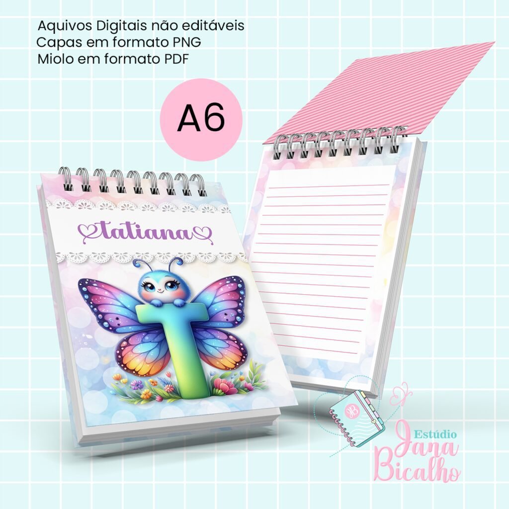 Bloquinho A6 Alfabeto Butterfly (Jana Bicalho) - Imagem 3