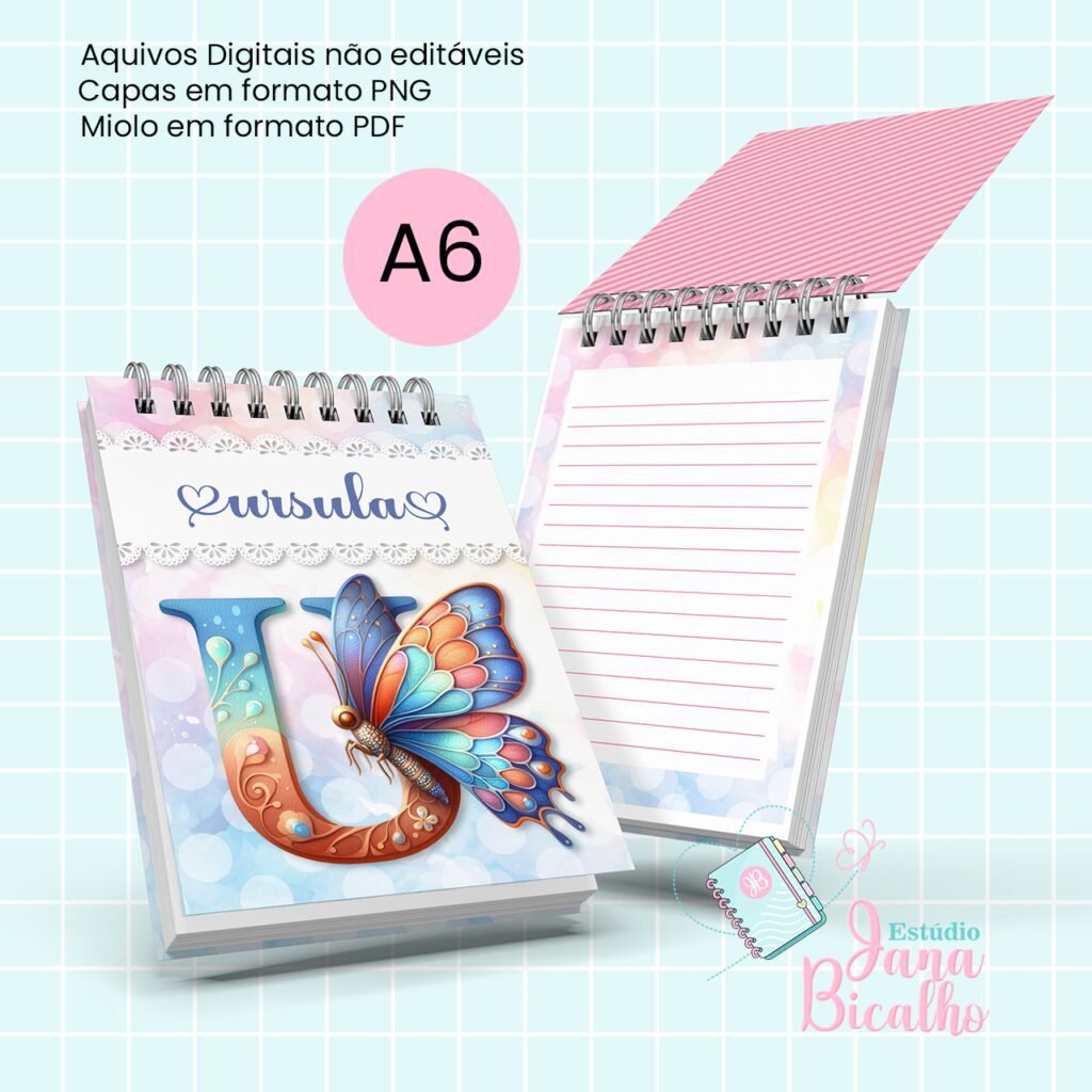 Bloquinho A6 Alfabeto Butterfly (Jana Bicalho) - Imagem 24