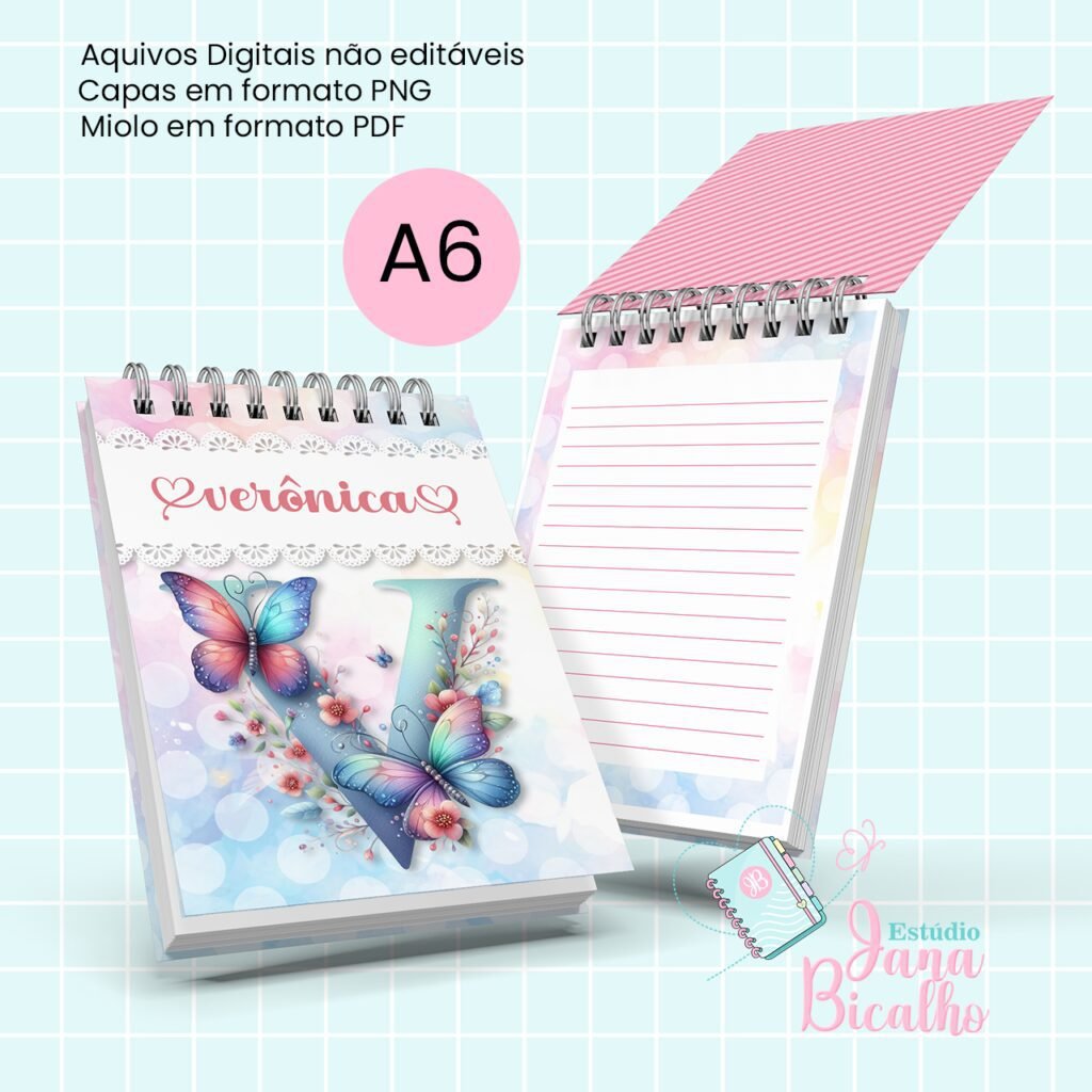 Bloquinho A6 Alfabeto Butterfly (Jana Bicalho) - Imagem 14