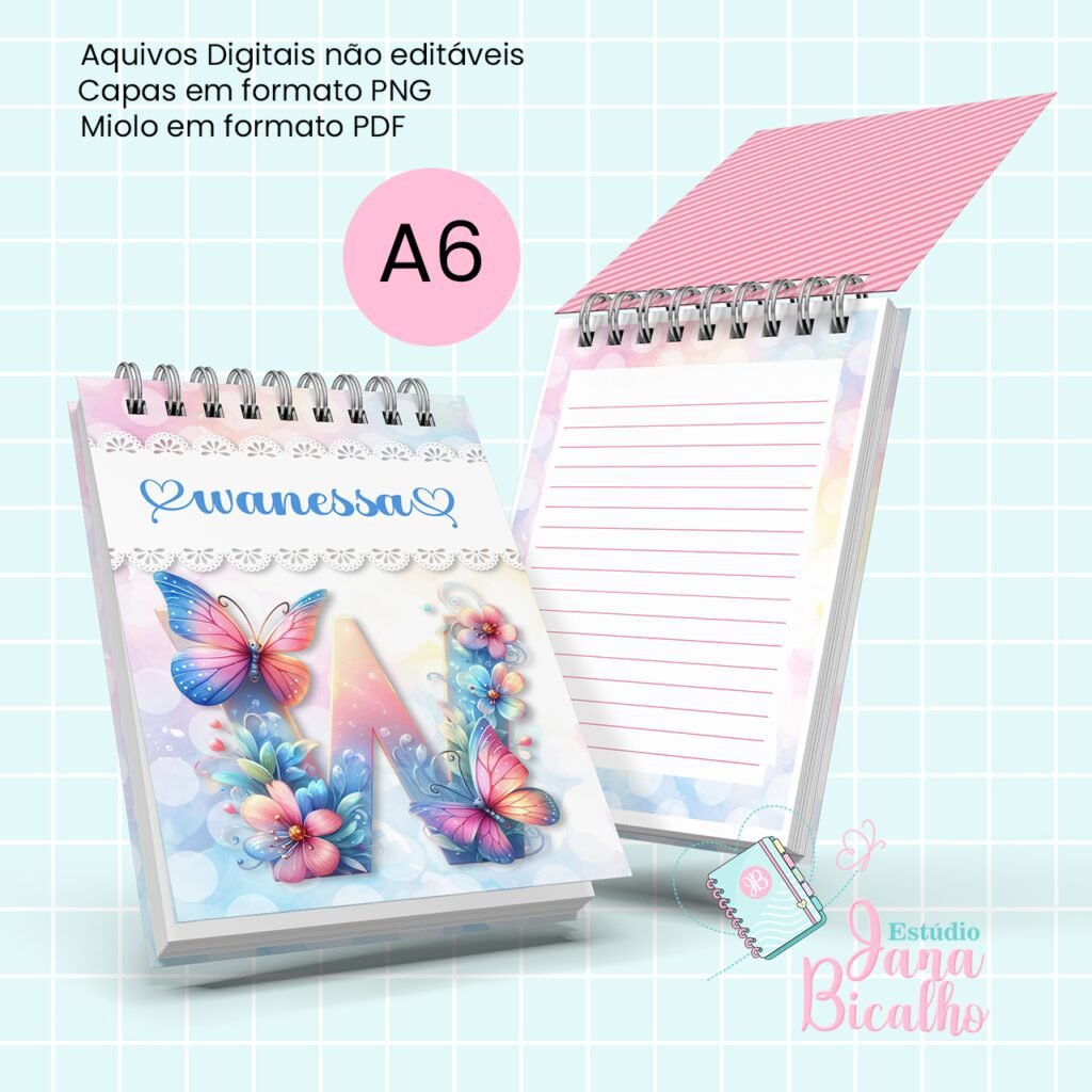 Bloquinho A6 Alfabeto Butterfly (Jana Bicalho) - Imagem 10