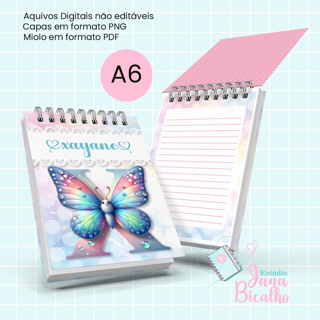 Bloquinho A6 Alfabeto Butterfly (Jana Bicalho) - Imagem 6