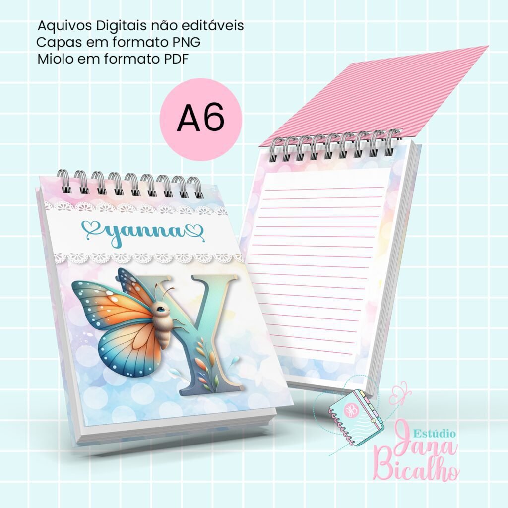 Bloquinho A6 Alfabeto Butterfly (Jana Bicalho) - Imagem 4
