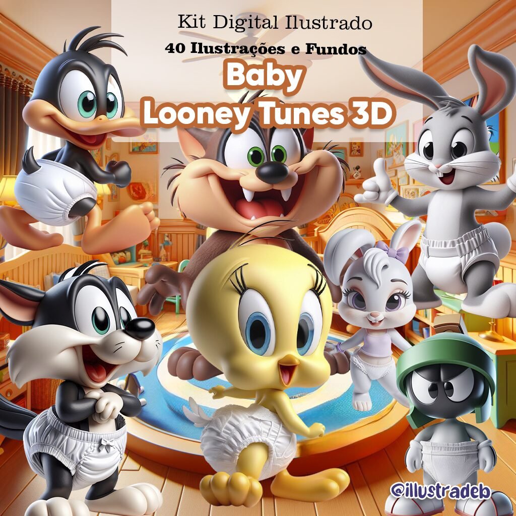 Baby Looney Tunes - Kit Digital - Nick Design