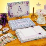 COLEÇÃO VIOLETA - Combo 26 Capas Alfabeto A a Z com Miolo Álbum de Fotos e Livro de Mensagens (Bicho Papel)