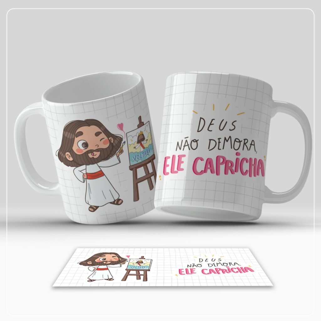 Religioso - 6 Artes Canecas (Familia Sublimatica)