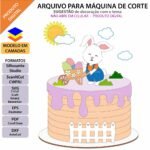 Coelhinho Carrinho de Mão - Topo de Bolo