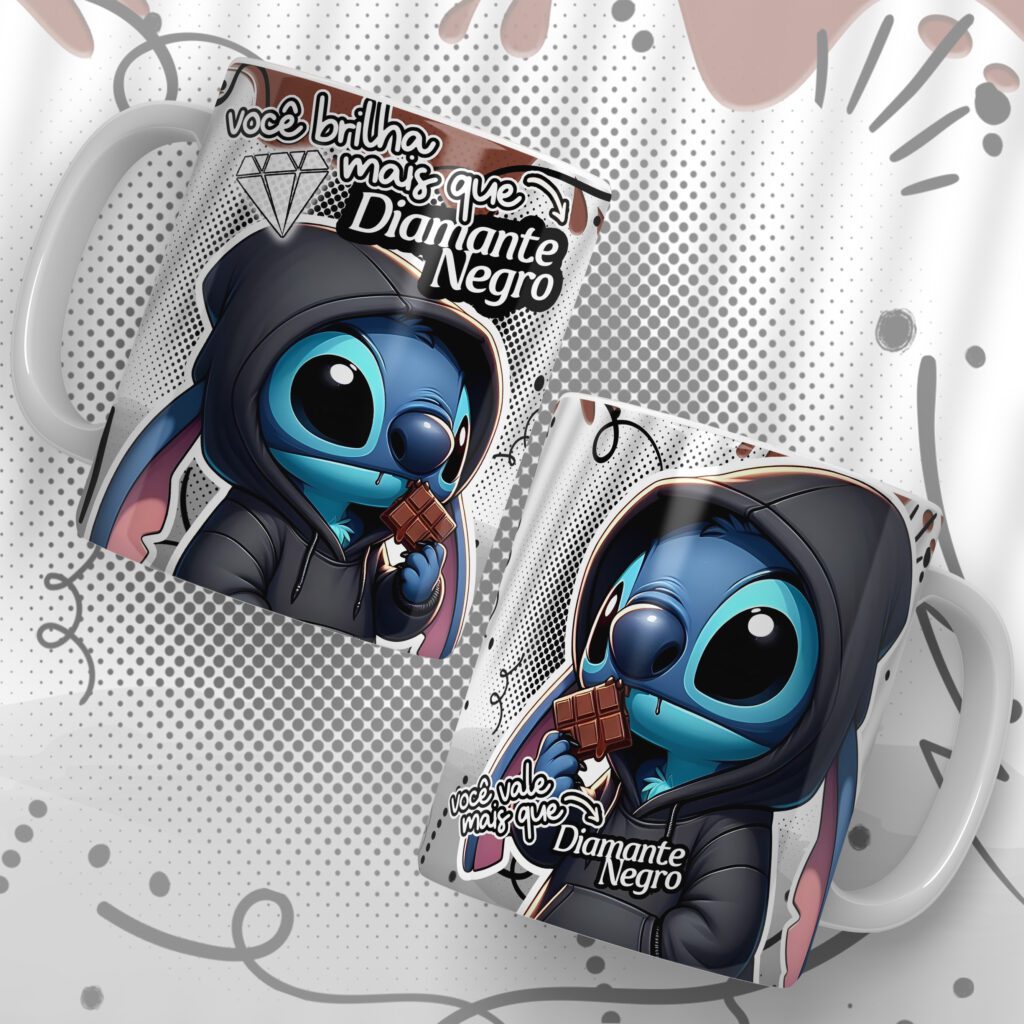 Stitch Páscoa Chocolates - Artes para Canecas (Arte Dez) - Imagem 9