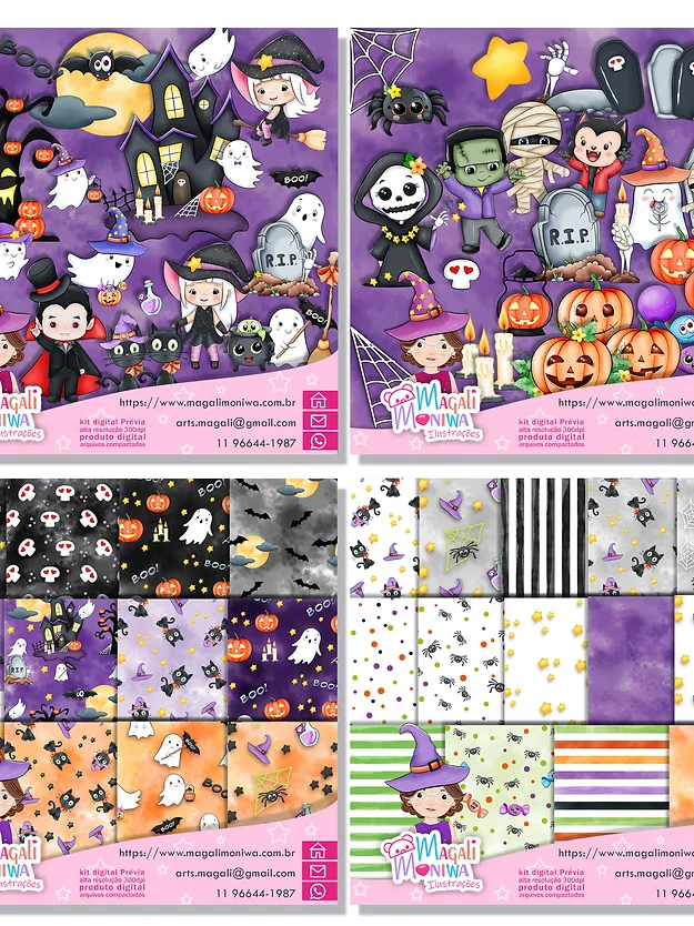 Halloween - Kit Digital - Imagem 1