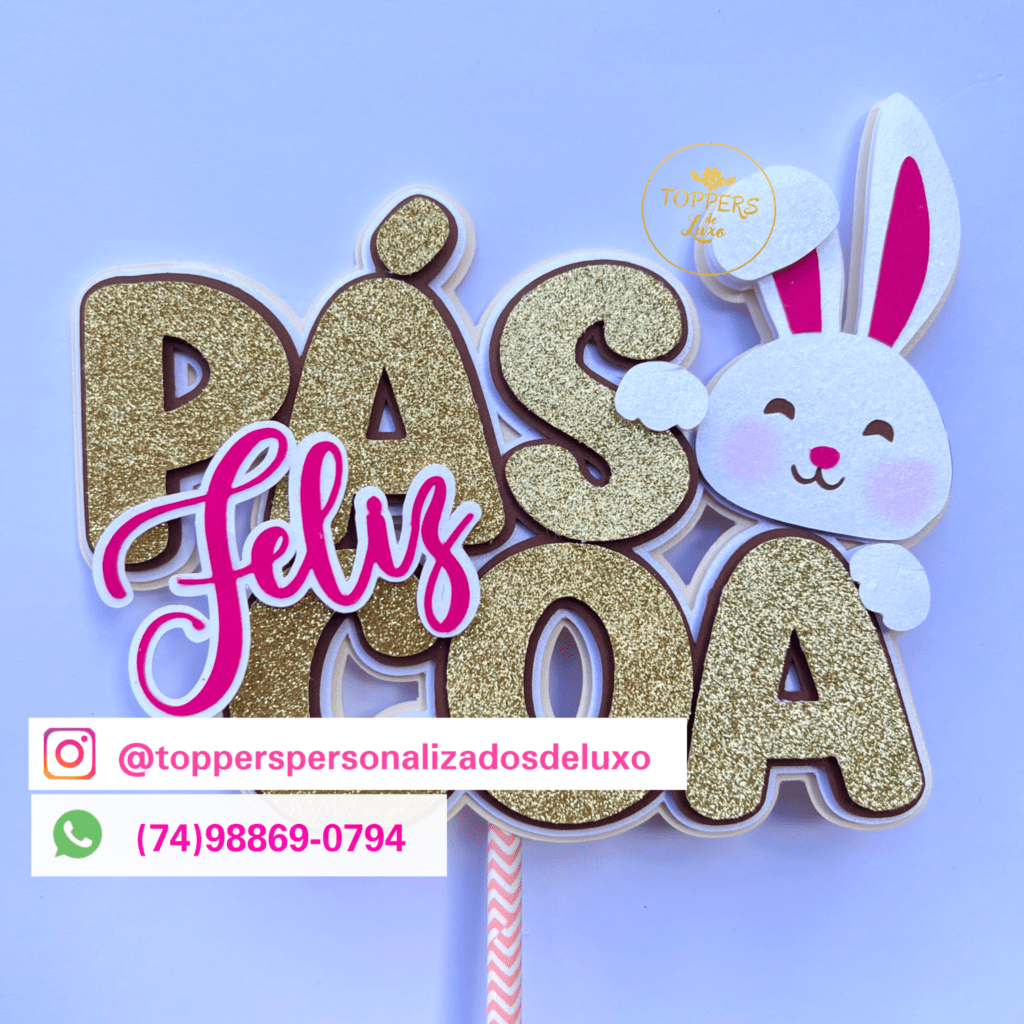 COMBO 10 Topos de Bolo - Páscoa 2024 - Imagem 11
