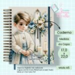Caderno A5 Primeira Eucaristia Blue Boys 4 em 1 + Brinde (Jana Bicalho)