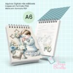 Bloquinho A6 Dia Primeira Eucaristia Blue Boys 4 em 1 (Jana Bicalho) - Imagem 4