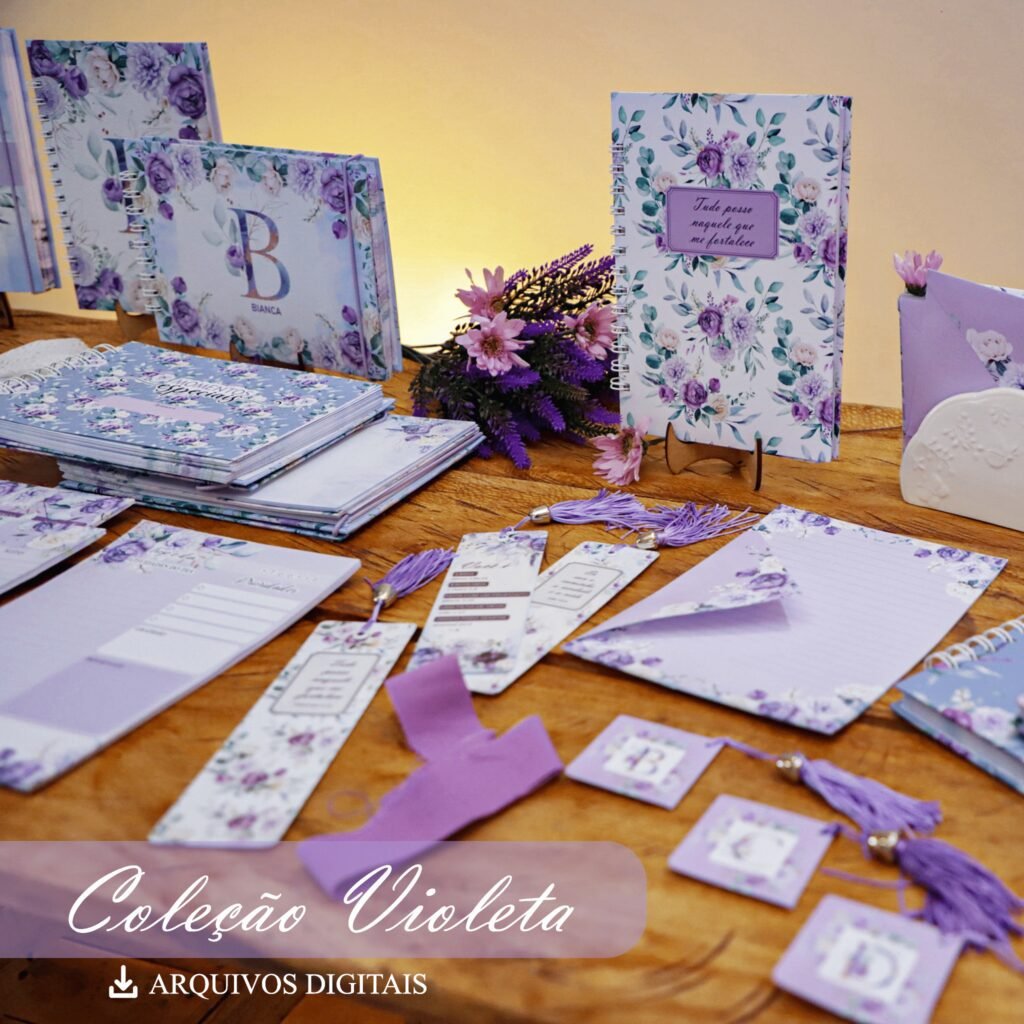 COLEÇÃO VIOLETA - Combo 103 Arquivos Encadernação (Bicho Papel) - Imagem 1