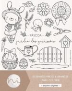 PARA COLORIR | Páscoa Jardim dos Girassóis (Ni Estudio Criativo)