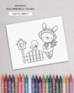 PARA COLORIR | Páscoa Jardim dos Girassóis (Ni Estudio Criativo) - Imagem 2