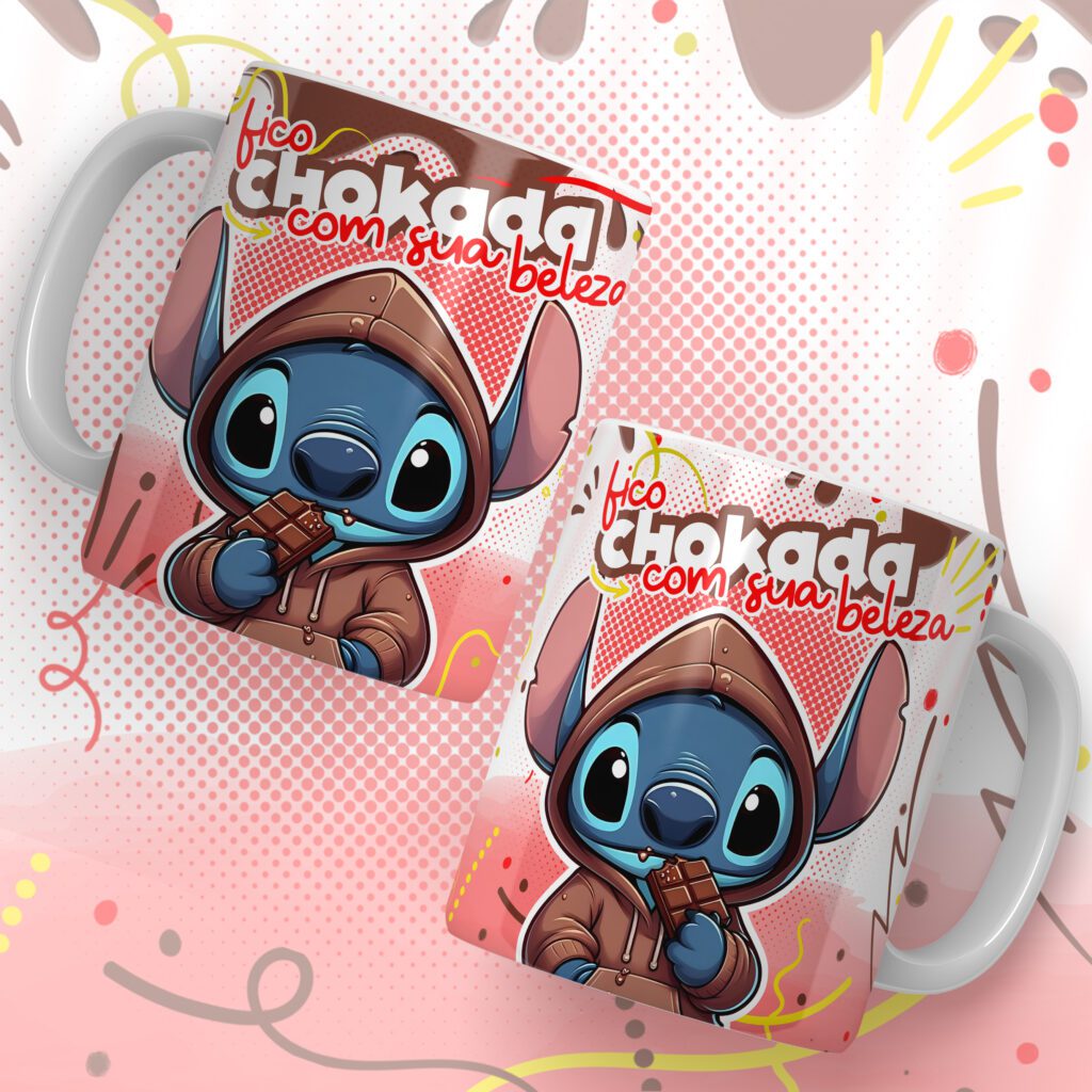 Stitch Páscoa Chocolates - Artes para Canecas (Arte Dez) - Imagem 12