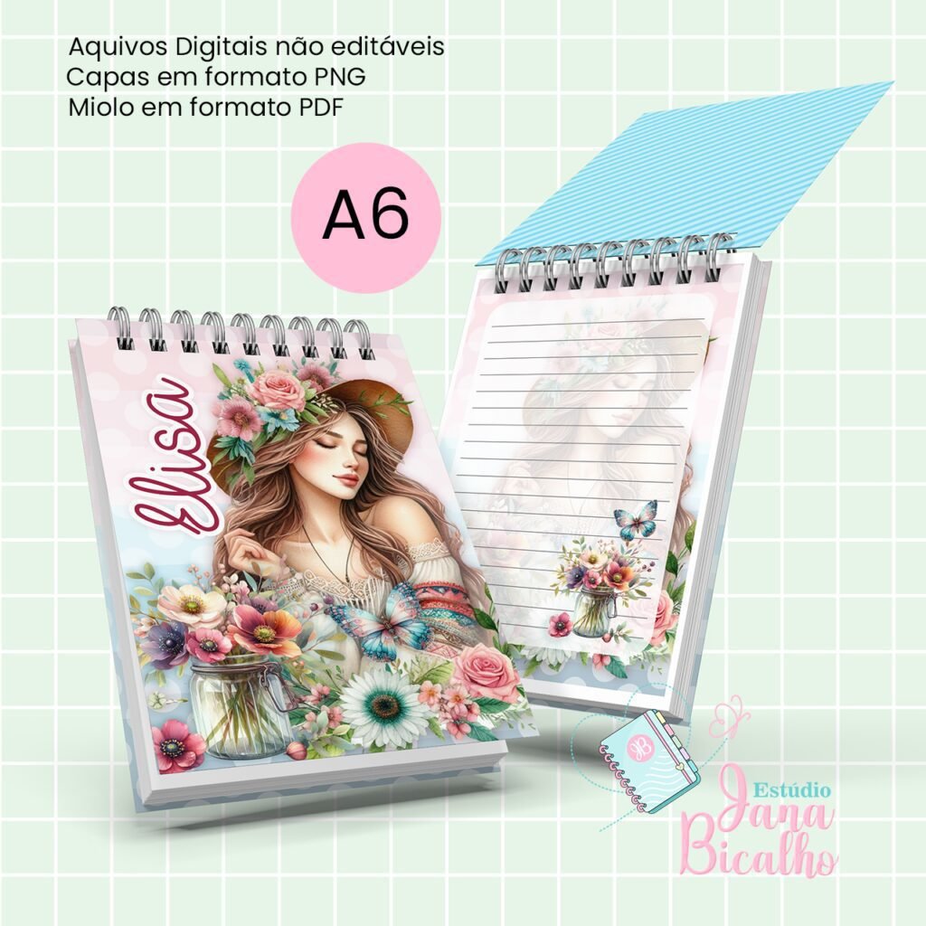 Caderno Pautado A5 + Bloquinho - Essência N1 (Jana Bicalho) - Imagem 2