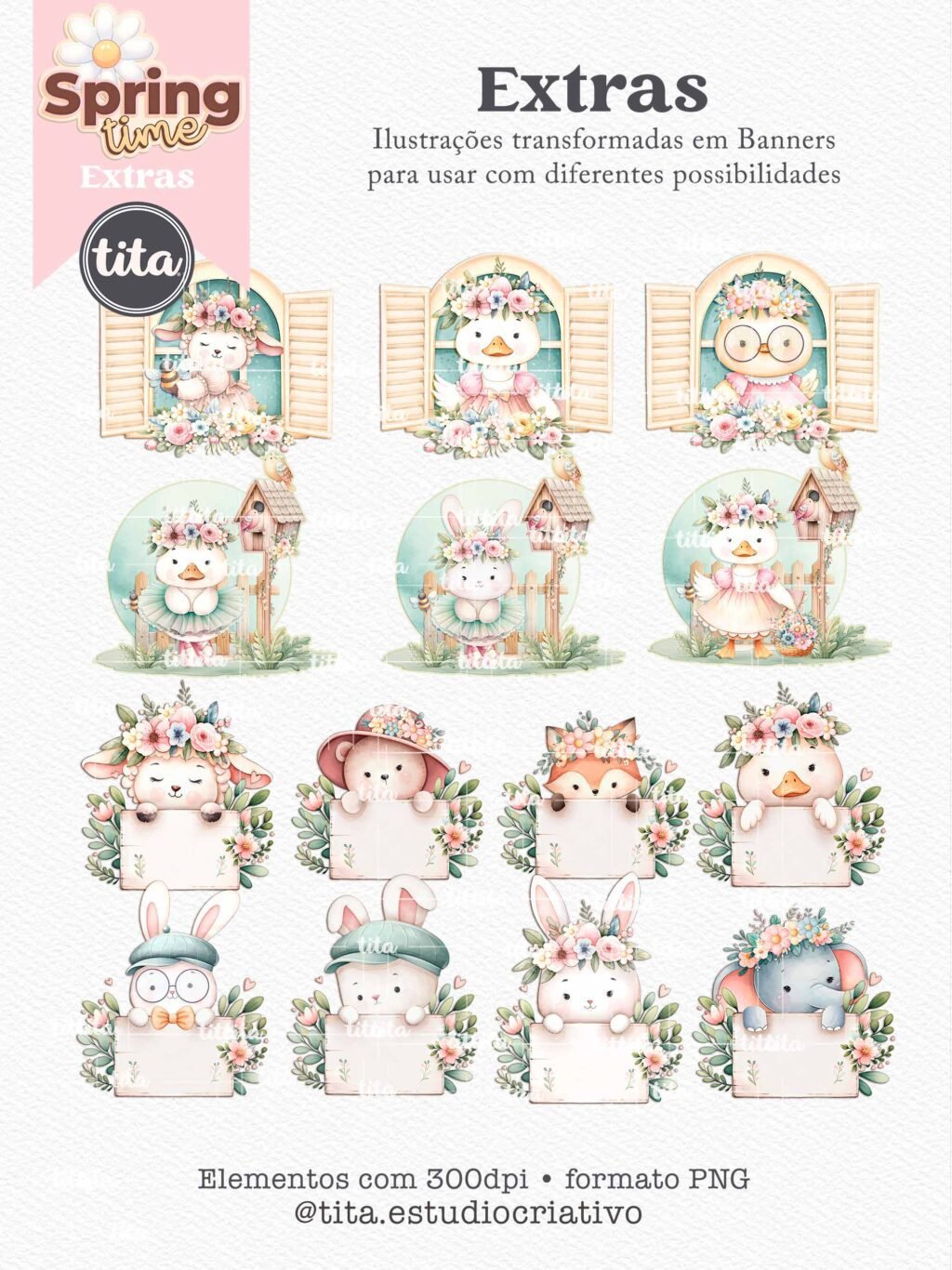 Spring Time - Como Ilustrações e Papéis (Tita) - Imagem 9