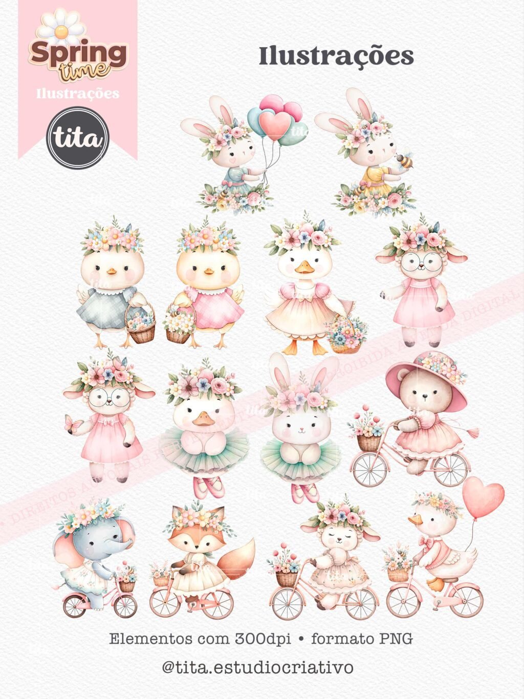Spring Time - Como Ilustrações e Papéis (Tita) - Imagem 10