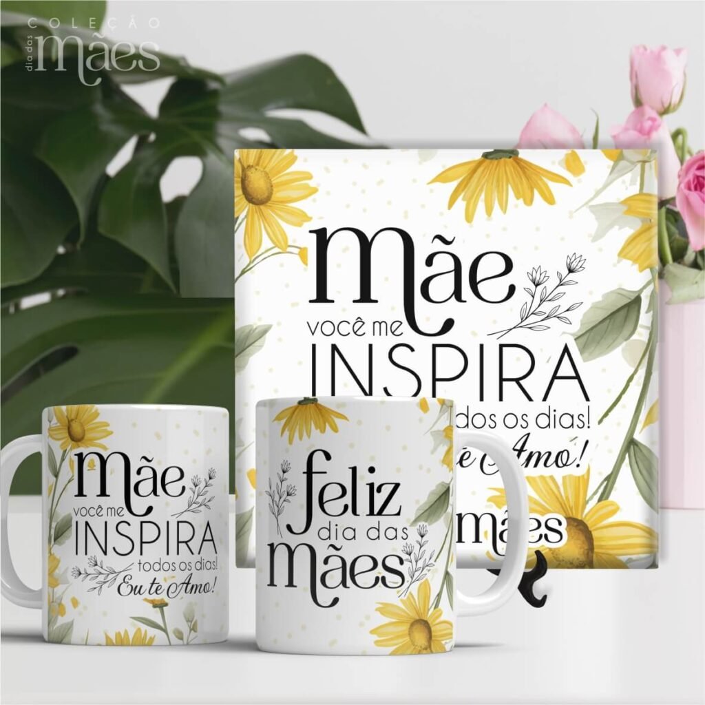 Artes Canecas e Azulejos SEM Foto - Dia das Mães V24 (Vintage) - Imagem 17