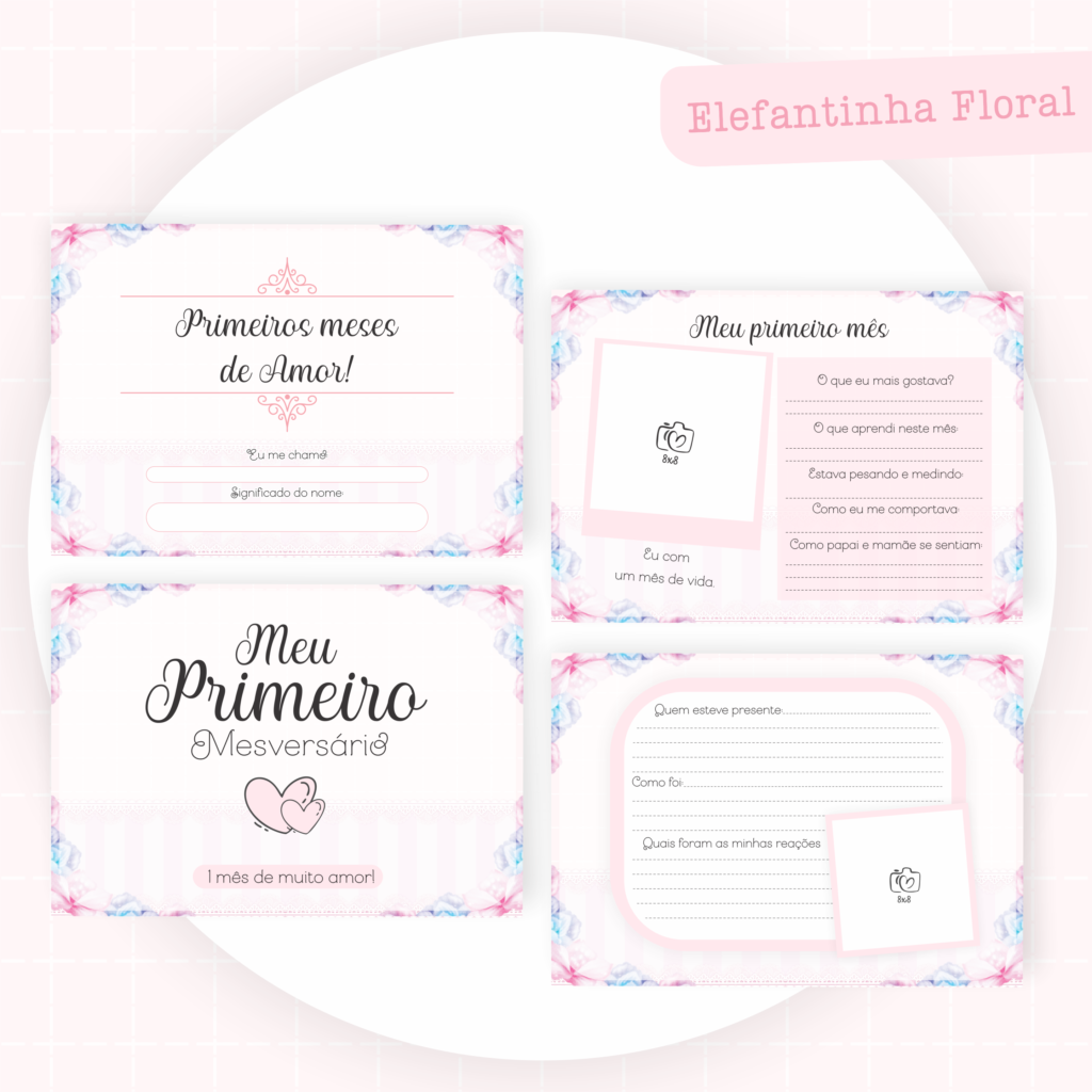 Elefantinha Floral - Kit Maternidade - Imagem 5