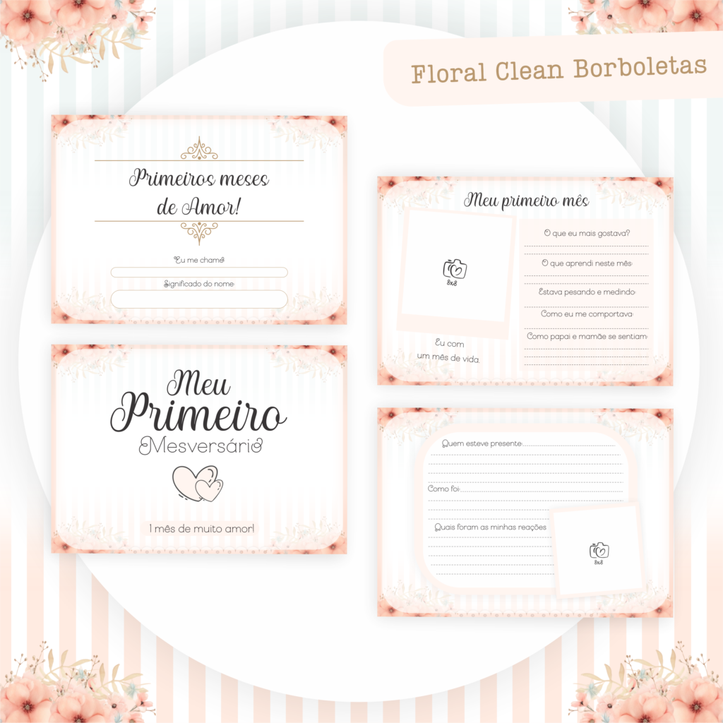 Floral Clean Borboletas - Kit Maternidade - Imagem 10