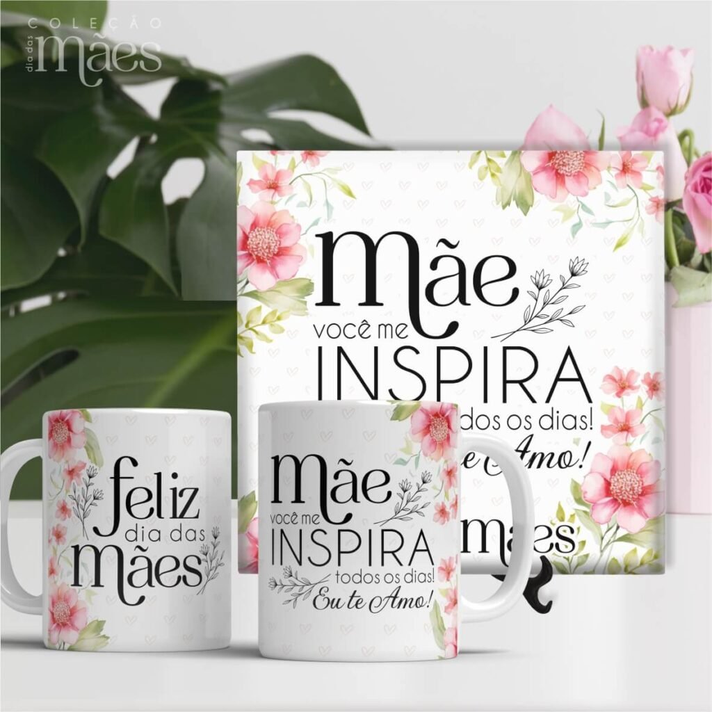 Artes Canecas e Azulejos SEM Foto - Dia das Mães V24 (Vintage) - Imagem 19